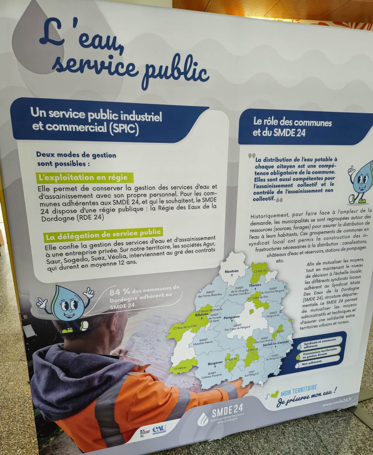 Exposition pédagogique eau potable SMDE 24