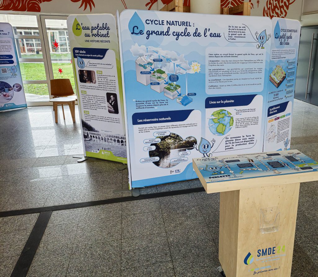 Exposition pédagogique eau potable SMDE 24