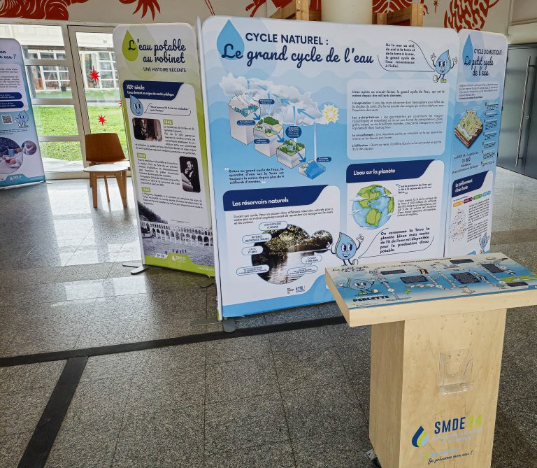 Exposition pédagogique eau potable SMDE 24
