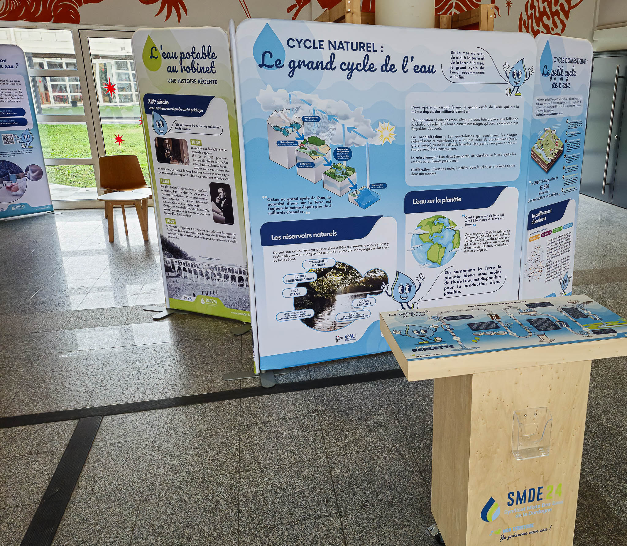 Exposition pédagogique eau potable SMDE 24