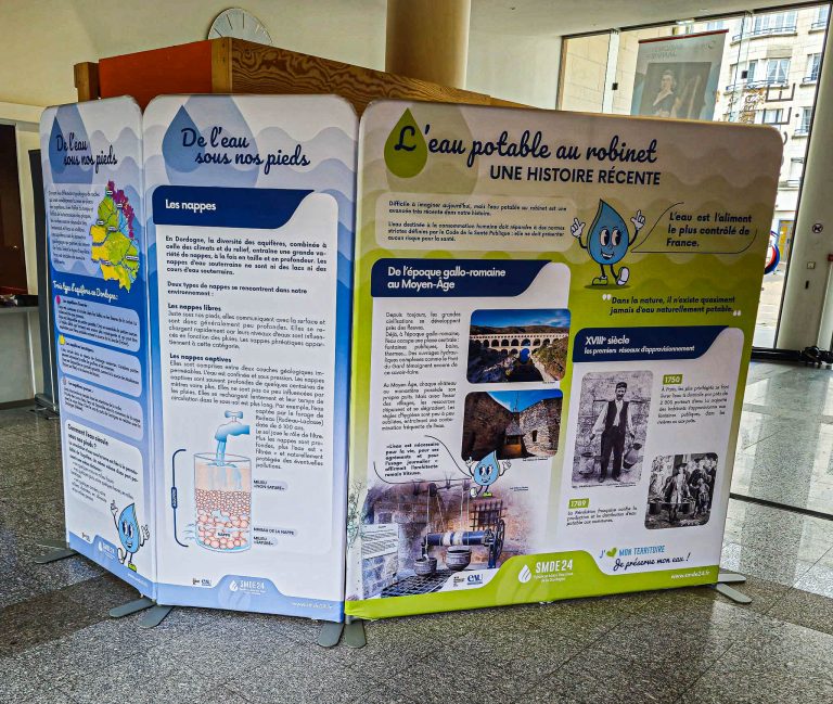 Exposition pédagogique eau potable SMDE 24