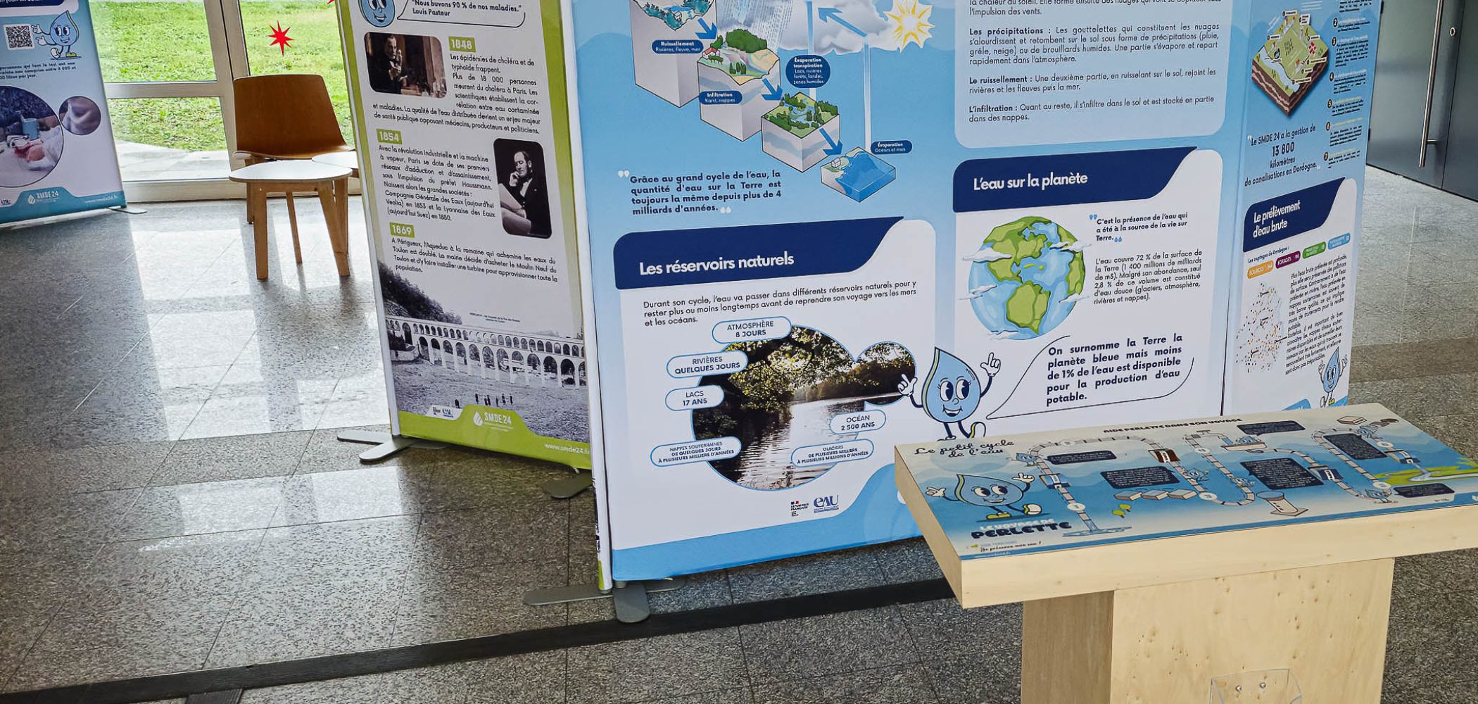Exposition pédagogique eau potable SMDE 24